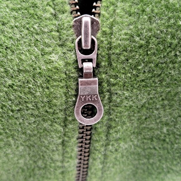 Vtg L.L.Bean Coat Green Hooded Jacket With Full-Zip Front Size Petite Lg - Picture 4 of 15